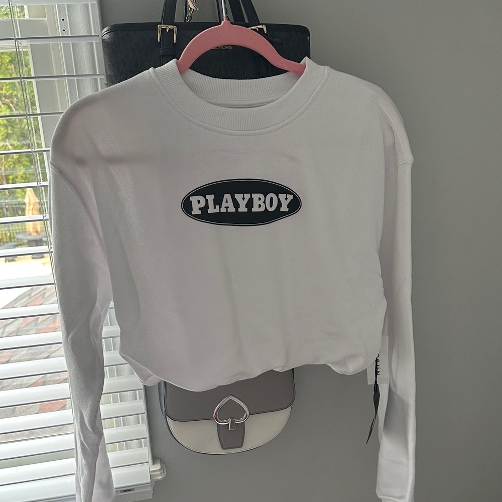 PLAYBOY Kids White Long Sleeve Tee